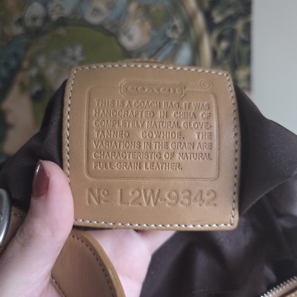 Vintage Coach Camel Colored Leather Legacy West Zoe Hobo Shoulder Bag - Picture 8 of 10